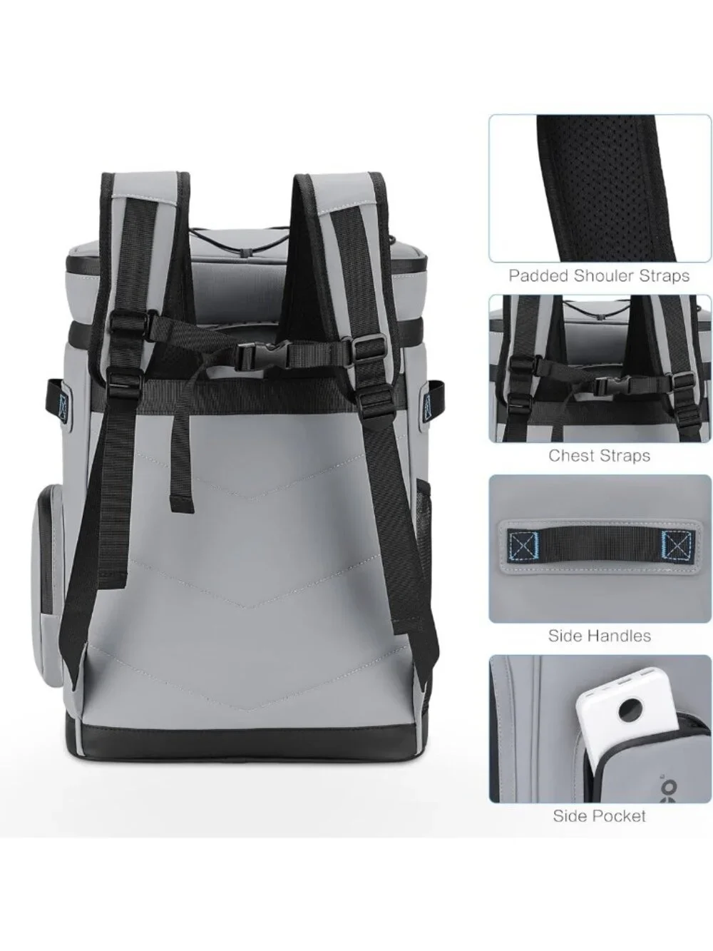 Large Waterproof Insulated Cooler Backpack - Leak Proof for Camping, Beach